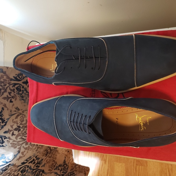 Christian Louboutin Blue Greggo Zip Flat Mens
